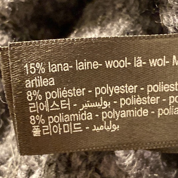 NWT. Massimo Dutti Lead (black/gray) Wool Blend Bouclé Knit Cardigan. Size S, M. - Picture 14 of 14